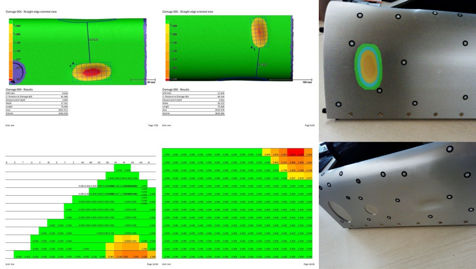 HandySCAN EVO를 활용한 항공기 손상 분석 결과 보고서