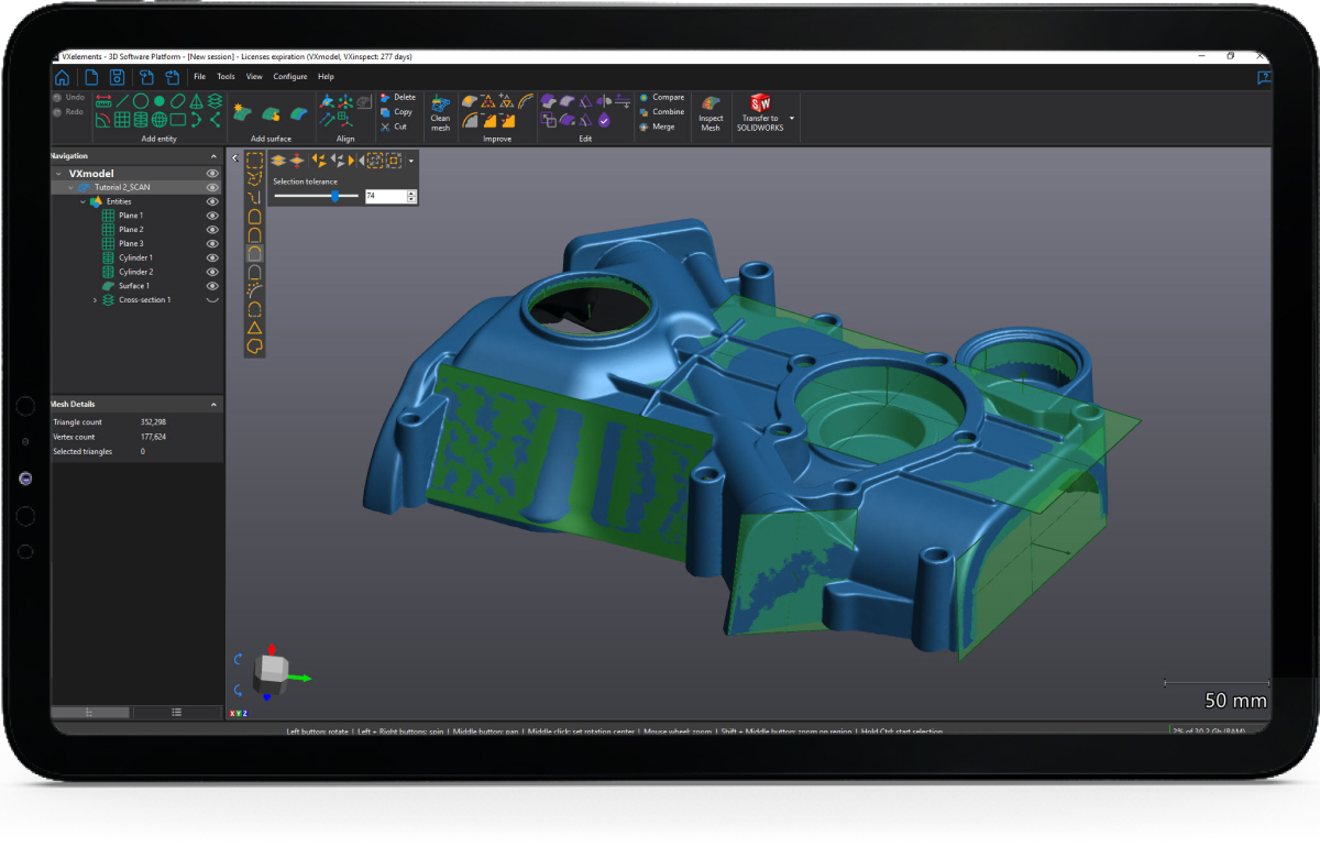 VXmodel | VXmodel 3D 스캔을 즉시 CAD 모델로 제작
