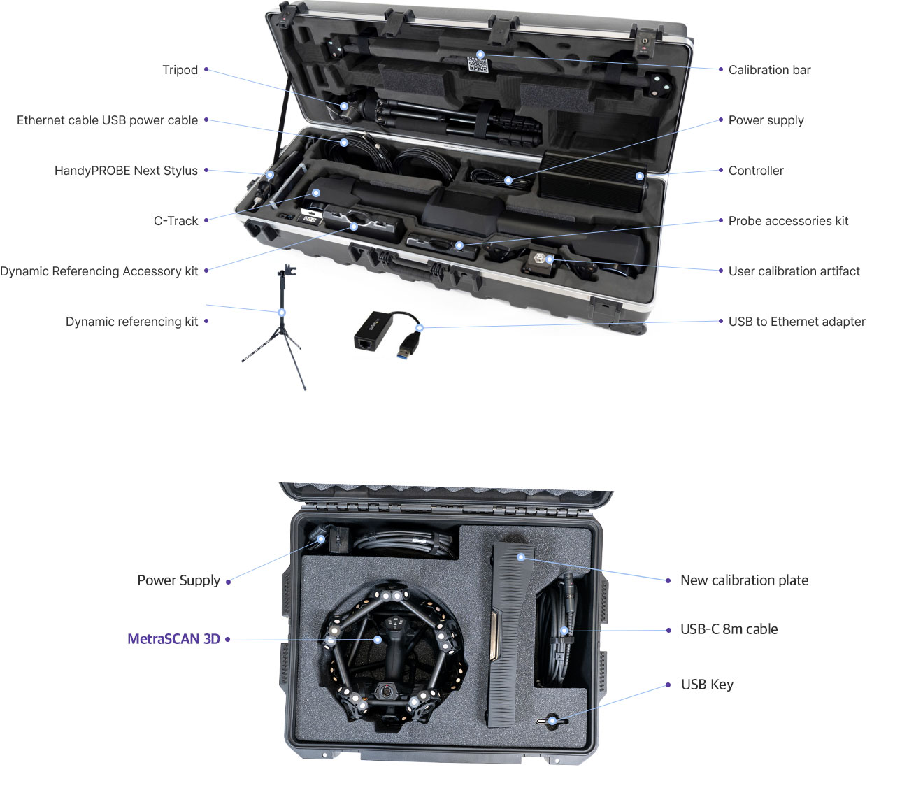 레이저3D스캐너 CREAFORM MetraSCAN Black의 구성품 및 액세서리 이미지