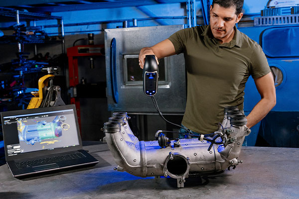 모든 환경과 조건에서 측정 정확도 보장, 고해상도 데이터, 핸디스캔 프로시리즈 3D스캐너 이미지