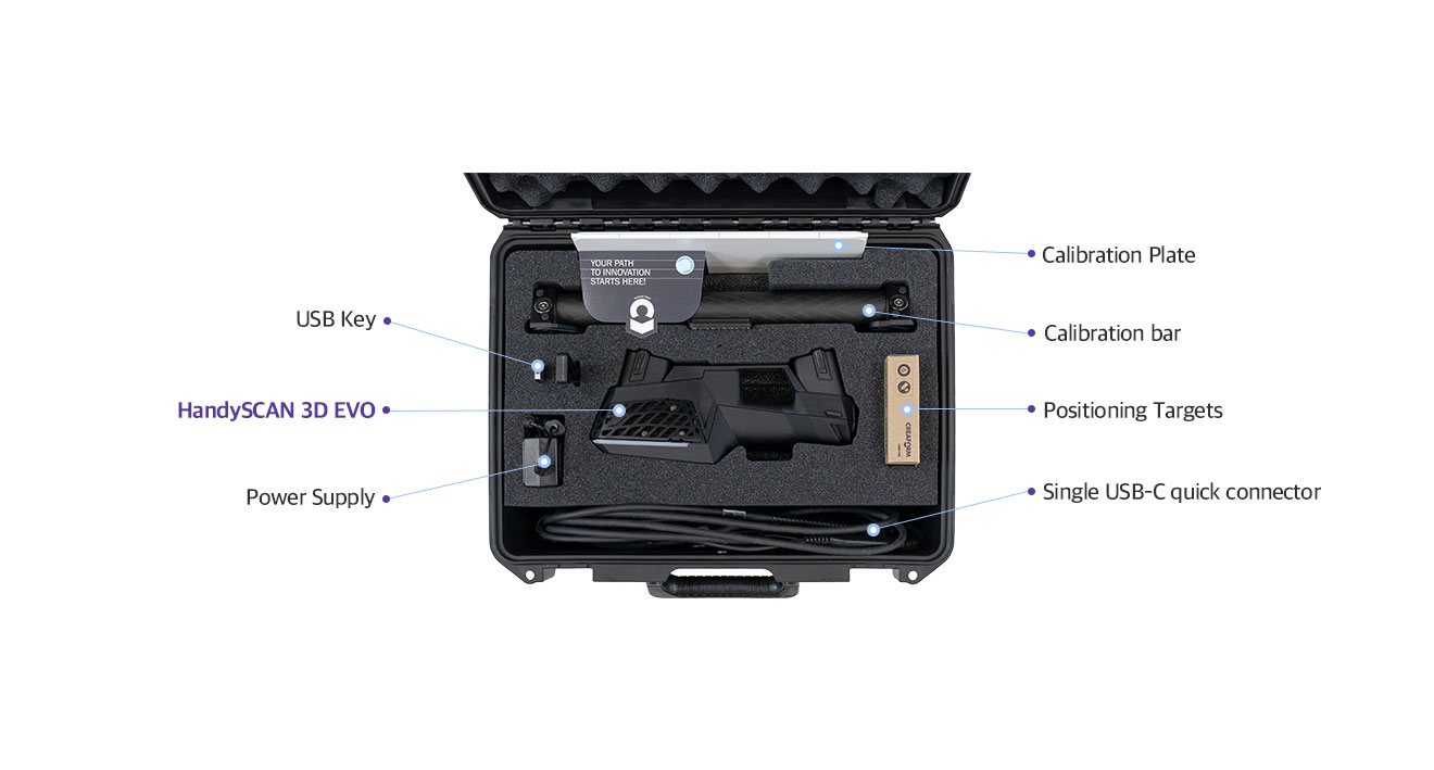 HandySCAN EVO Series 구성품 및 액세서리 이미지